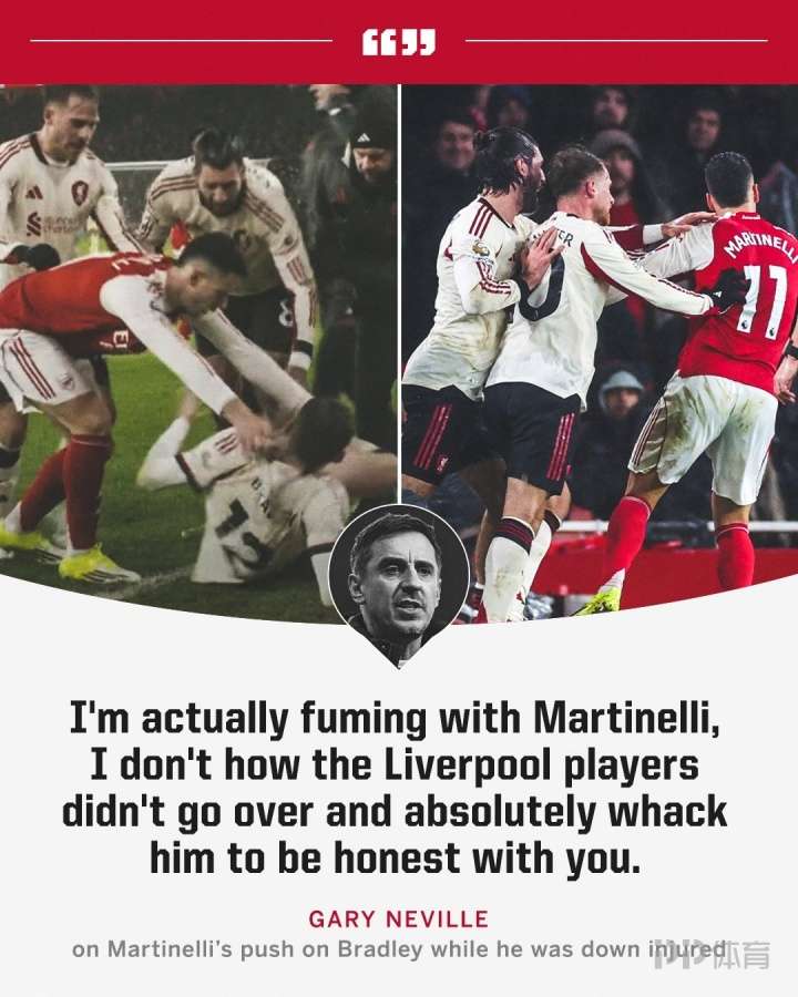 枪迷摩根社媒回击：马丁内利道歉了 内维尔你也该道歉